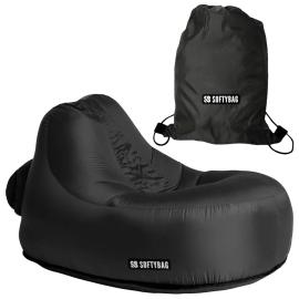 Softybag F&aring;t&ouml;lj Midnattssvart Barn 85 x 88 x 70 cm
