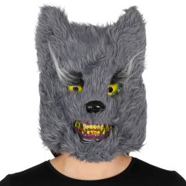 Plysch L&auml;skig Vargmask Gr&aring;