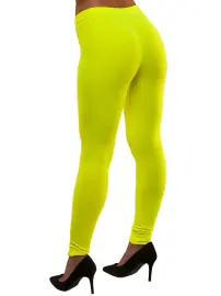80-tals Leggings Neongul