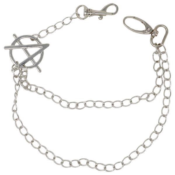 Byxkedja Anarkisymbol Silver