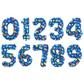 Bl&aring; Sifferballong med Prickar