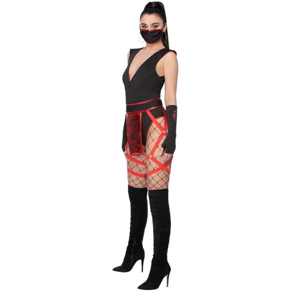 Ninja Maskeraddräkt Svart/Röd
