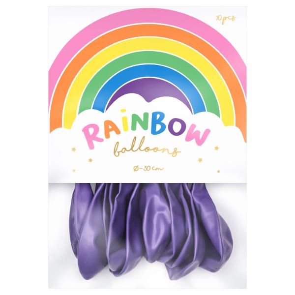 Rainbow Latexballonger Metallic Violett