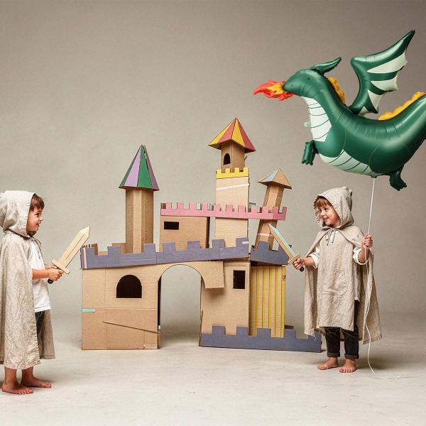 Folieballong Grön Drake 120 x 90 cm