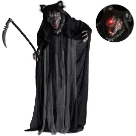 Animerad Dekoration Varg med Lie