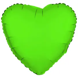 Folieballong Hj&auml;rta Neongr&ouml;n