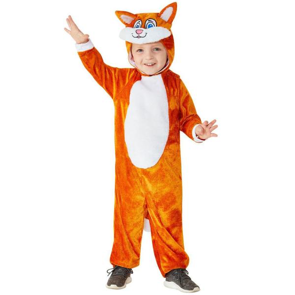 Orange Kattdräkt Jumpsuit Barn