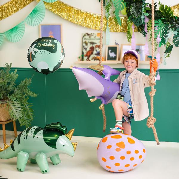 Folieballong Happy Birthday Dinosaurie 35 cm