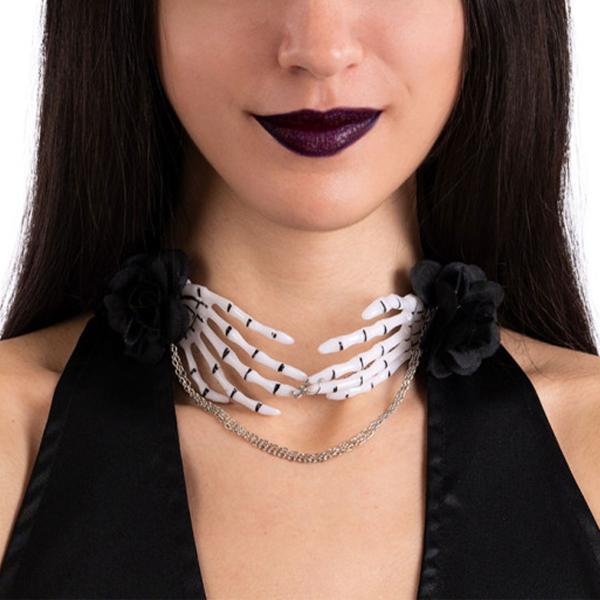 Halsband med Skeletthänder