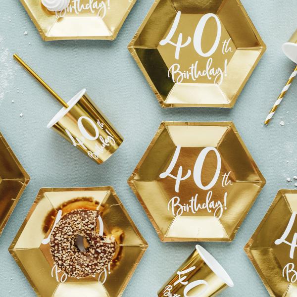 40th Birthday Muggar Guld