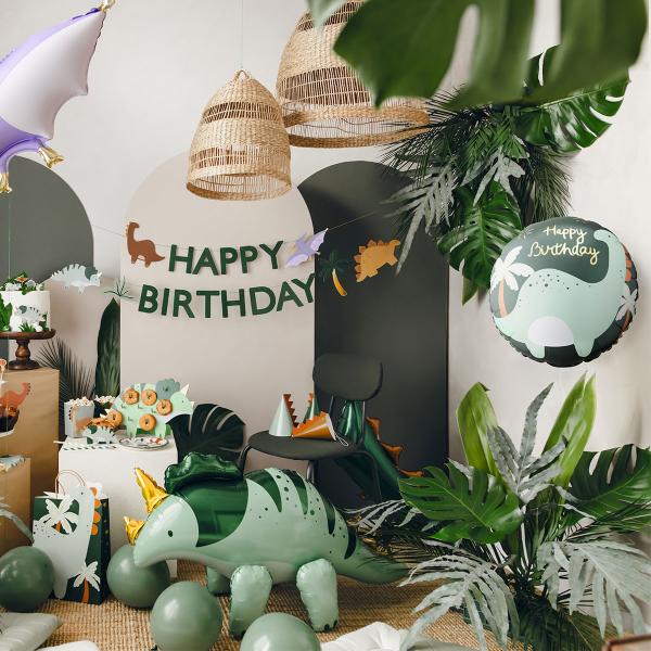 Folieballong Happy Birthday Dinosaurie 35 cm