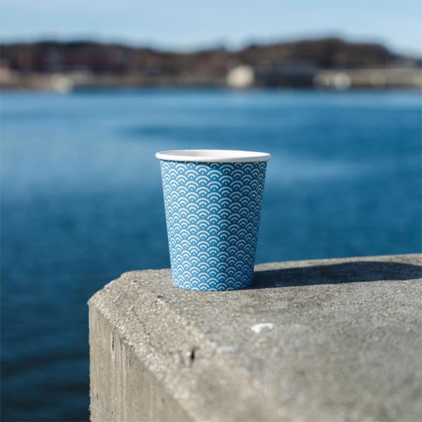 Pappersmuggar Vågor 23 cl 25-pack