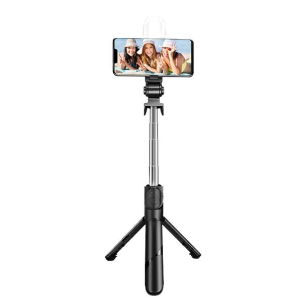 Selfiepinne LED med Stativ 70 cm