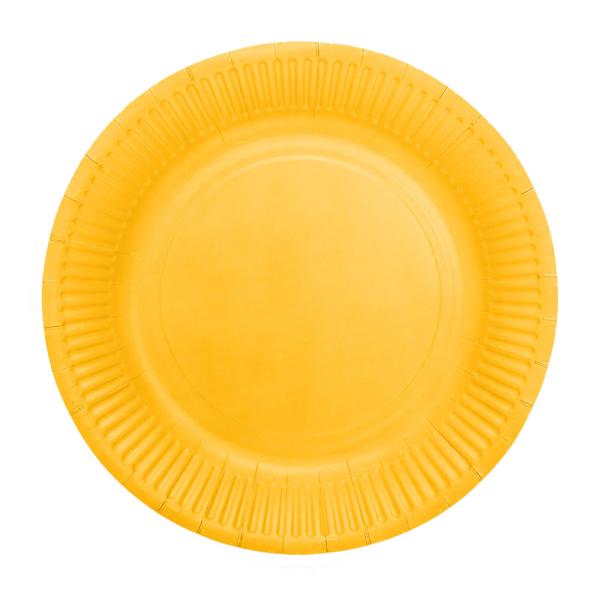 Papperstallrikar Gul 18 cm 20-pack