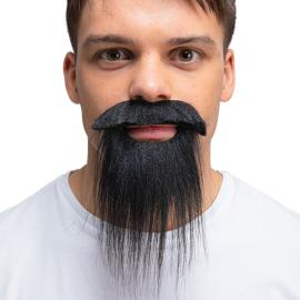 Svart Mustasch & Skägg