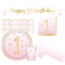 Kalaspaket 1 år Rosa/Guld 35-pack