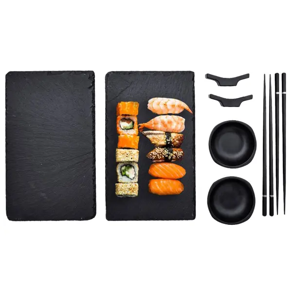 Sushi Set Svart 8-pack