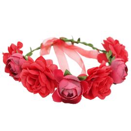 Blomsterkrans med R&ouml;da Rosor