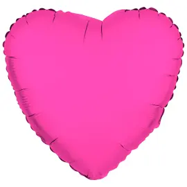 Folieballong Hj&auml;rta Neonrosa