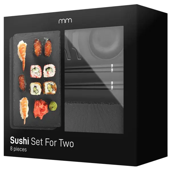 Sushi Set Svart 8-pack
