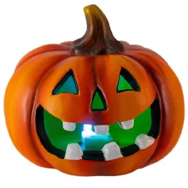 Keramisk Leende Pumpa med LED-Ljus
