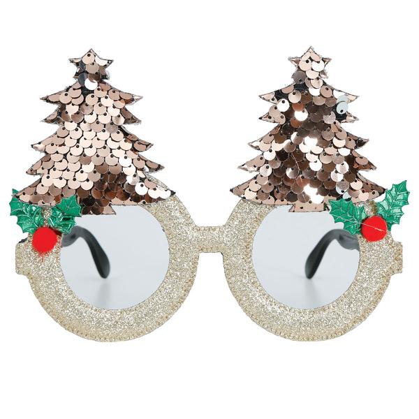 Glittriga Glasögon med Julgranar