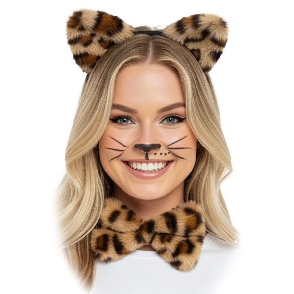 Maskeradset Leopard Beige/Brun