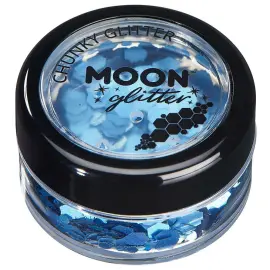Moon Glitter Holografiskt Chunky Glitter Bl&aring;