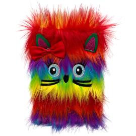 Anteckningsblock Fluffig Regnbågskatt