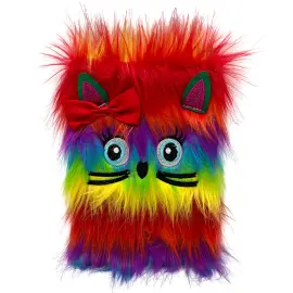 Anteckningsblock Fluffig Regnbågskatt