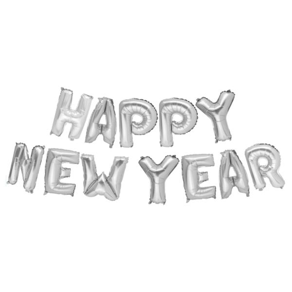 Happy New Year Ballongkit Silver