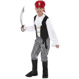 Piratdräkt Svart/Vit Barn