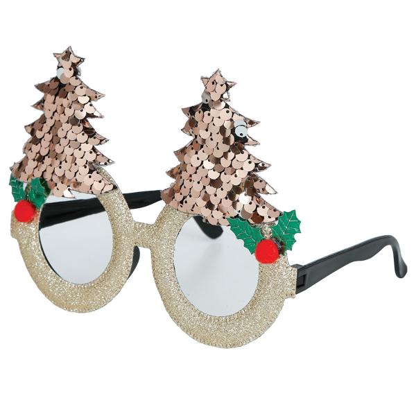 Glittriga Glasögon med Julgranar
