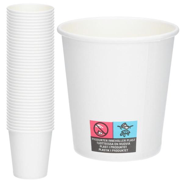 Pappersmuggar Vit 18 cl 40-pack