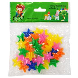 Cykelp&auml;rlor Stj&auml;rnor Ekerdekor 2 cm 36-pack