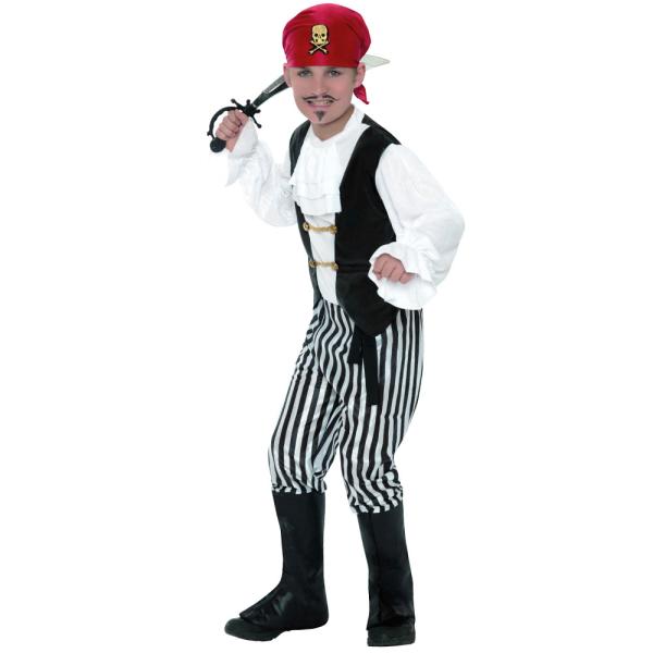 Piratdräkt Svart/Vit Barn