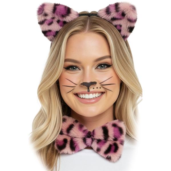 Maskeradset Leopard Rosa