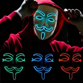 Anonymous LED Mask Grön