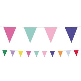 Vimpelgirlang i Tyg Flerf&auml;rgad 6 m