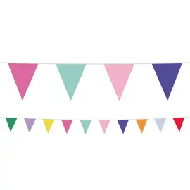 Vimpelgirlang i Tyg Flerf&auml;rgad 6 m