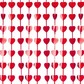 D&ouml;rrdraperi Hj&auml;rtan Metallic R&ouml;d