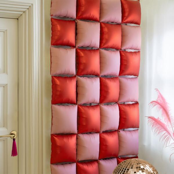 Kuddballonger Rosa/Röd 4-pack