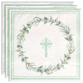 Servetter med Kors & Bladkrans 16-pack