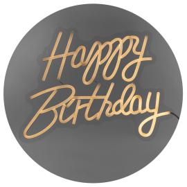 LED Neonskylt Happy Birthday Vit 40 x 29,5 cm