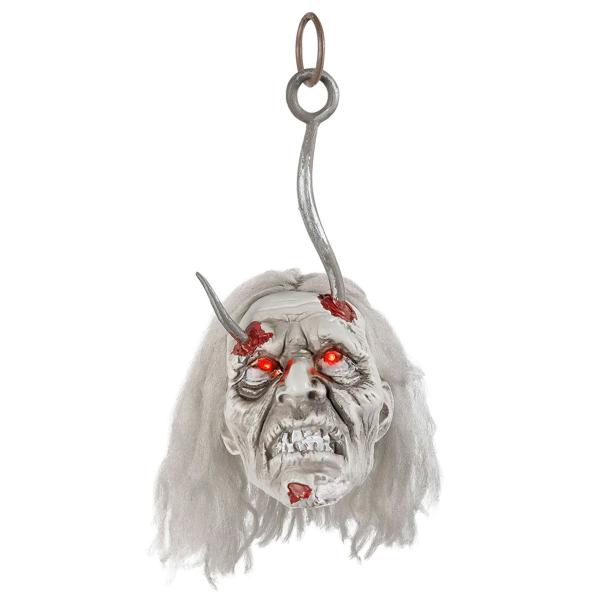 Hängande Zombiehuvud med Ljus