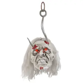 Hängande Zombiehuvud med Ljus
