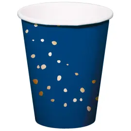 Pappersmuggar med Prickar Bl&aring; 8-pack