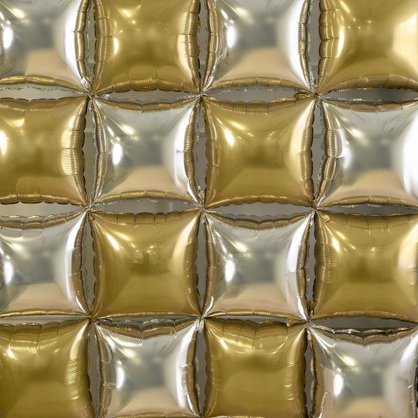 Kuddballonger Silver/Guld 4-pack