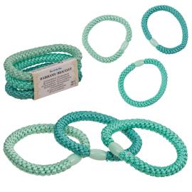 H&aring;rsnoddar Bl&aring; F&auml;rgmix 3-pack