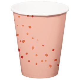 Pappersmuggar med Prickar Ljusrosa 8-pack
